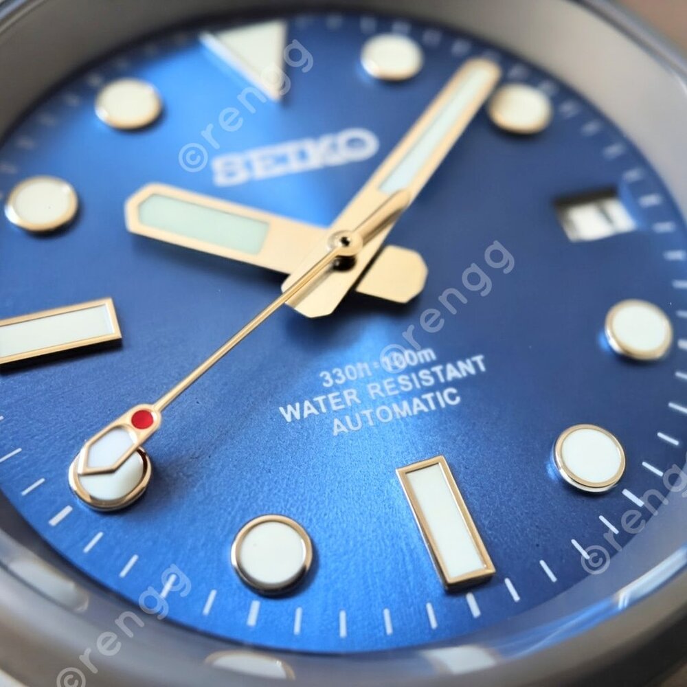 Solid Titanium 36mm Full Automatic Blue Dial Sapp… - image 5